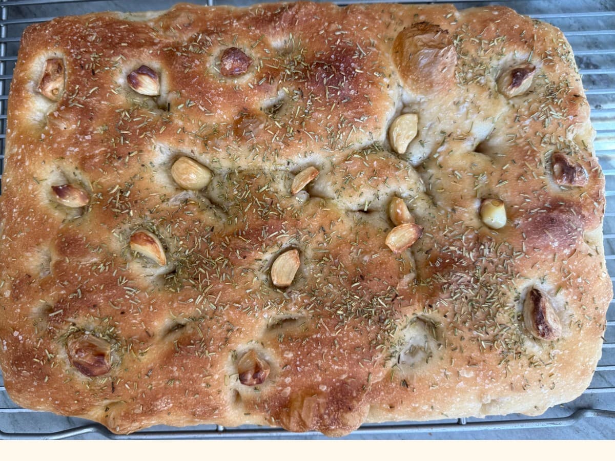 Garlic Rosemary Sourdough Focaccia